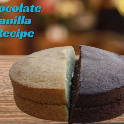 Half Chocolate Half Vanilla Cake Recipe