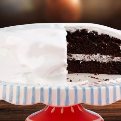 Chocolate Cake With Vanilla Icing