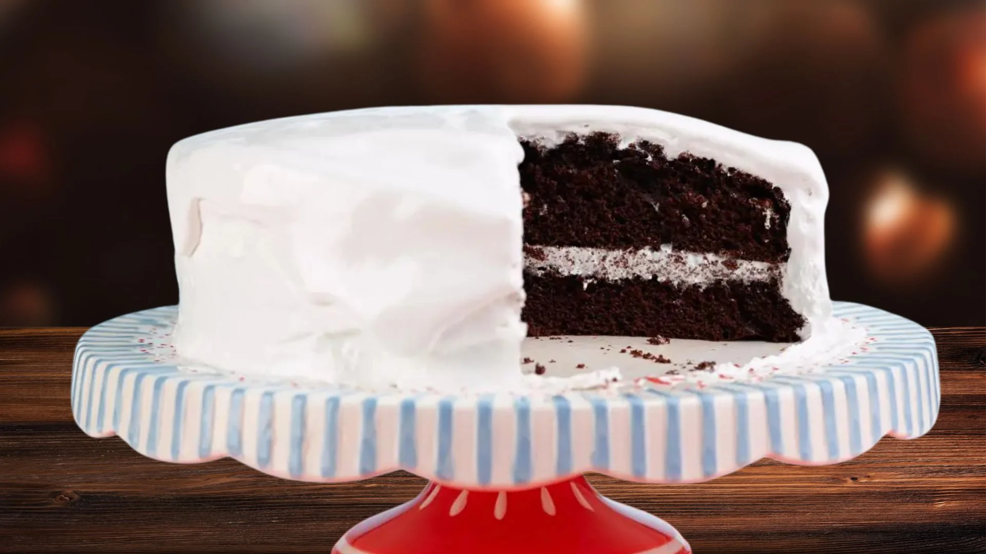 Chocolate Cake With Vanilla Icing
