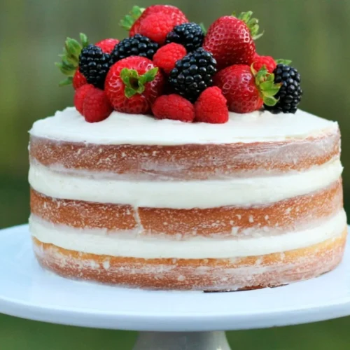 Naked Vanilla Cake Recipe
