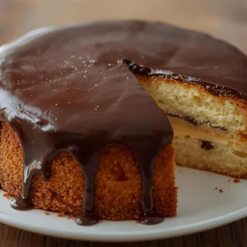 Vanilla Cake Chocolate Ganache