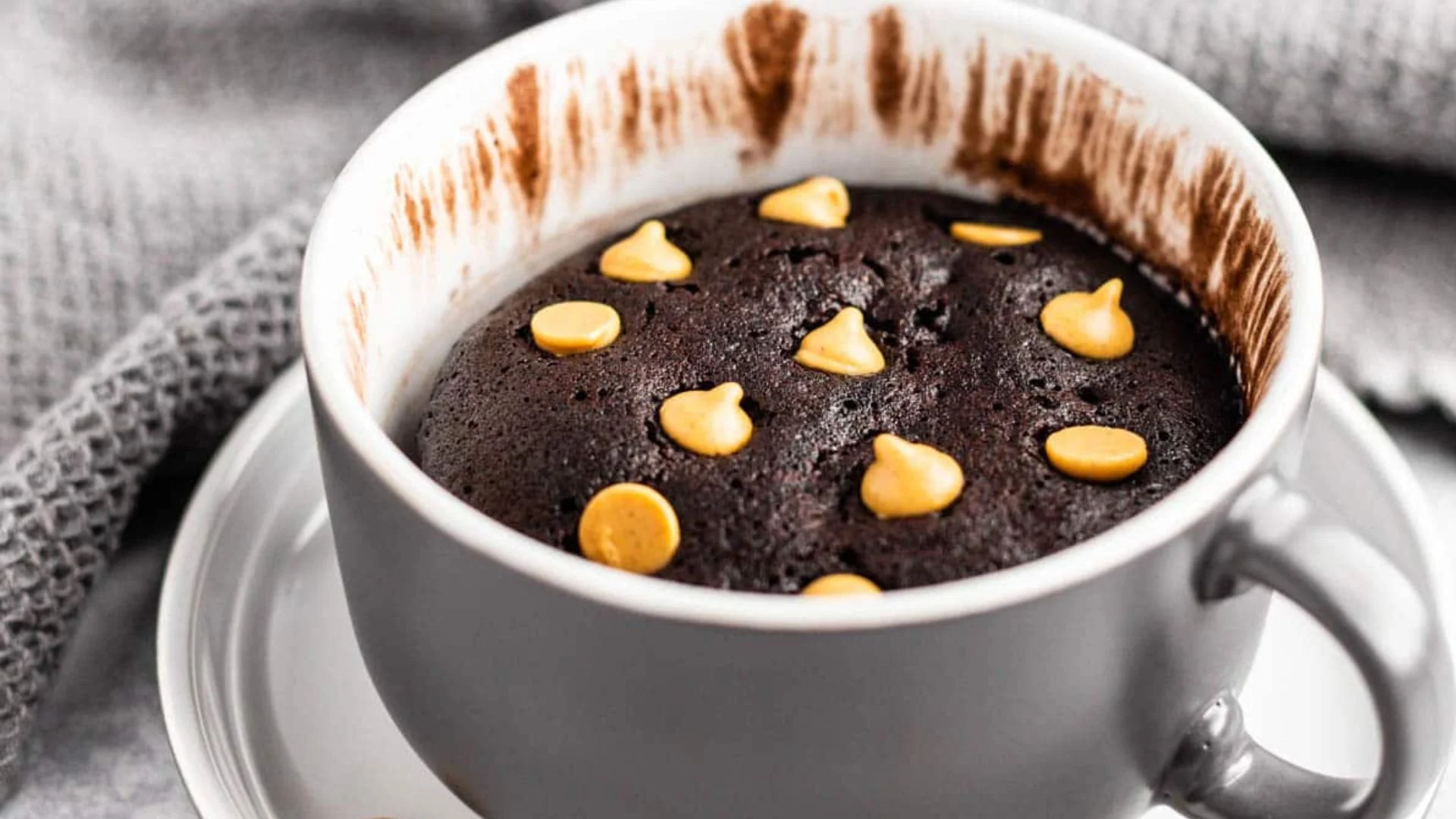 Chocolate Peanut Butter Mug Cake