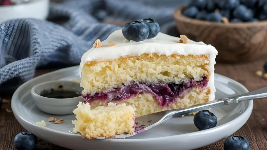 Vanilla Cake Blueberry Filling