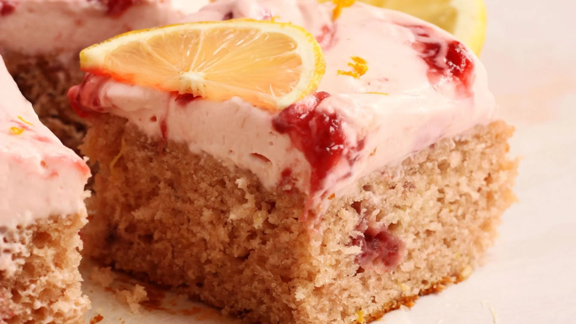 Lemon Cake With Strawberries Recipe