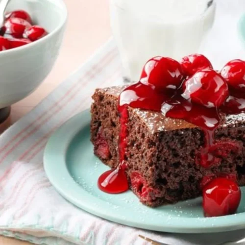 Chocolate Cake With Cherries